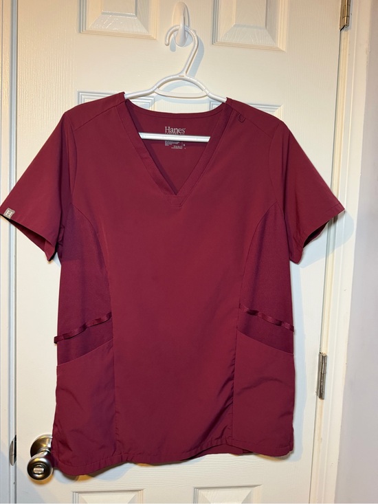 Hanes Tops - Hanes Comfort Fit Scrub Maroon Medium 2 Small Stains As Pictured